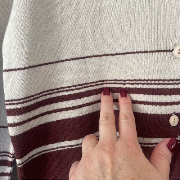 80s Vintage Clifford and Wills 100% Cotton Button Down Cardigan Size Small - Picture 5 of 5